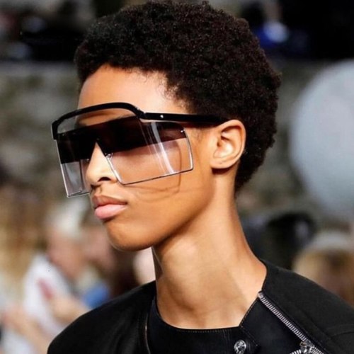 Oversized Frameless Sunglasses Women 2021 High Quality Brand Designer Fashion Pilot Flat Top Goggle Eyewear Black Gray Shades