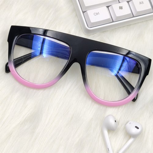 Oversized Anti Blue Light Glasses Frames Vintage Cat Eye Style Optical Glasses for Reading Women Fashion Eyewear Oculos De Sol