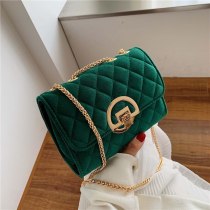 Vintage Fashion Female Plaid Square Bag 2020 New Quality Velvet Women's Designer Handbag Lock Chain Shoulder Messenger Bags