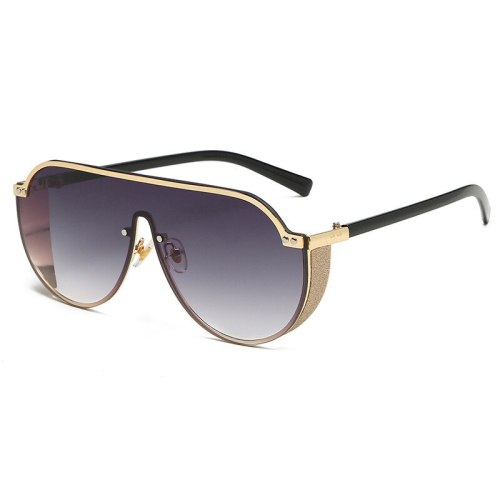 Emosnia Oversized Brown Sunglasses 2021 Women Retro Vintage Sunglasses Men Luxury Brand Rimless Unique Female Eyewear Big Shades