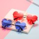 Rimless Irregular Sunglasses Love Heart Tears Party Unique Sun Glasses For Women 2021 Red Colorful Eyeglasses Christmas Gift