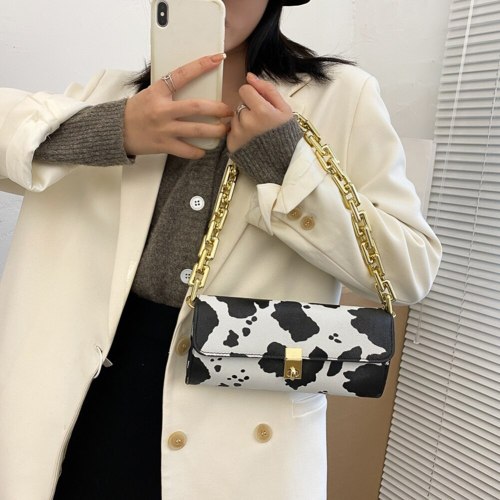 Fashion Animal Pattern Shoulder Underarm Bag Autumn Winter Chain Street Totes Handbags PU Leather Portable Women Top-handle Bags