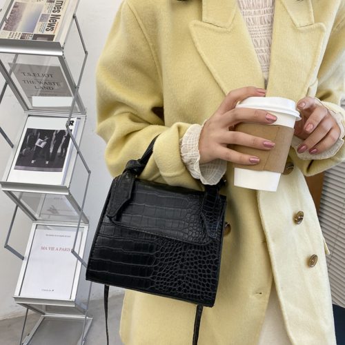Lady PU Alligator Messenger Bag Street Handbag Retro Big Capacity Shoulder Pouch Popular Simple Female Daily Crossbody Bags 2021