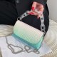 Acrylic chain Stone Pattern Mini PU Leather Handbags For Women 2021 Ladies Simple Shoulder Bags Luxury Brand Party Purses