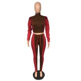 Sweatsuit Women Set Plus Size Autumn Casual Tracksuit Two Piece Set Women Zipper Crop Top and Sweatpants Set Ensemble Femme