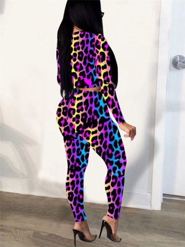 2021 Women Camouflage Print T-shirt Crop Tops Hole Pencil Pants 2 Piece Set Sexy party Club Ripped Bodycon Tracksuit