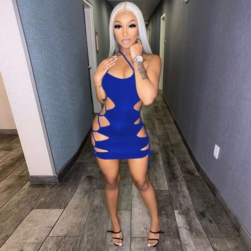 Sexy Bodycon Hollow Out Dress Bandage Summer Outfits for Women Beach Wear Dress Off Shoulder Evening Party Mini Dresses
