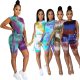 Two Piece Set Women Sweat Suits Side Lace Up Crop Top and Biker Shorts Sexy Party Club Birthday Outfits Matching Sets
