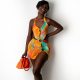 Summer African Dresses for Women 2021 Party Club Dress Sexy Cross Halter Stretchy Hollow Out Beach Backless Bodycon Mini Dress