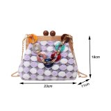 Kiss Lock Plush Women Shell Bag Chain Strap Small Crossbody Bags Bolso Bandolera Mujer Autumn Winter Ladies Handbag Side Bags