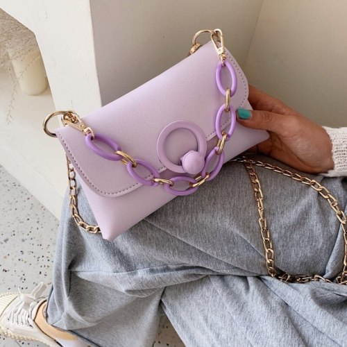 Small Women Shoulder Bag Fashion Summer Ladies Purses Phone Bag Top Handle Chain Handbag Mini PU Leather Crossbody Bag