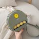 Cute Messenger Bag PU Leather Cartoon Pattern Small Round Purses Bag Borsa Donna Zippered Girls Crossbody Chain Bag