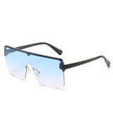 New Square Oversized Sunglasses Men 2021 Plus Size Sun Glasses Women Large Semi-Rimless Female Eyewear UV400 Gafas Del Sol Mujer