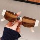 New Triangle Cat Eye Sunglasses For Women Vintage Beige Red Gradient Uv400 Sun Glasses Men Rimless Black Shades Fashion