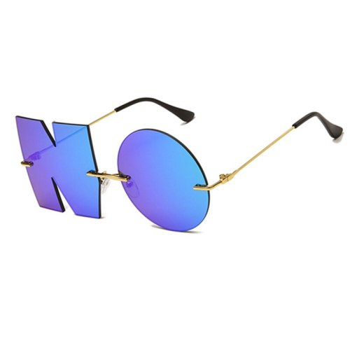 Vintage Steampunk Sunglasses Women 2021 Retro Rimless Sunglasses Men Punk Sunglasses Brand Designer Eyewear Oversized UV400