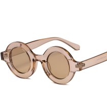Round Sunglasses Women Men Vintage Gradient Sun Glasses Shades Ladies Small Punk Sunglass UV400 Pink Champagne