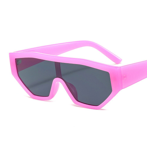 Fashion Colorful One Piece Cat Eye Women Sunglasses Retro Gradient Shades UV400 Eyewear Men Jelly Color Sun Glasses