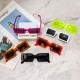 Fashion Personality Square Small Frame Sunglasses Female Fluorescent Green Street Shooting Catwalk Ins Cross Border Sunglasses