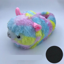 New arrival colorful winter shoes ladies furry house cute animal alpaca women teddy bear fur slippers