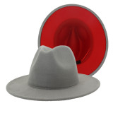 Hot sale 2 colors fedora hats for women tie dye felt man made wool fedora panama cheetah print hats cap for men