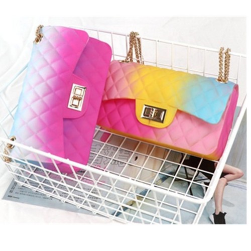 Medium ladies messenger PVC silicone luxury purses for women jelly hand bags
