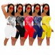Latest Design Ladies Outfits Short Sets 2 pcs Bodycon Chest Wrap Street Wear Summer Women Two Piece Suit