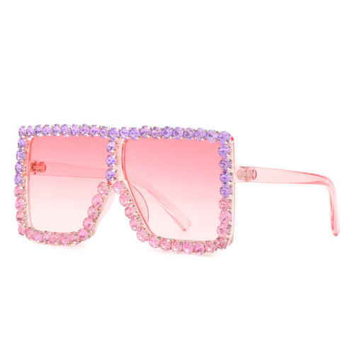 High Quality Oversized Diamond Kids Sunglasses Girls Face Shield Sunglasses