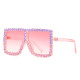 High Quality Oversized Diamond Kids Sunglasses Girls Face Shield Sunglasses