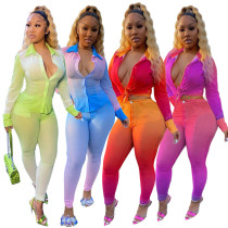 New Ladies Casual Sports Tie Dye T Shirt And Pants Sets Womens Clothing Fashion Women's Two Piece Set