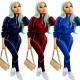 Womens Half Zip Joggers Sweat Jogging Suits Sets Two Piece Jogger Pants Wholesale Clothes 2021 Fall 2pc Women Set Clothing
