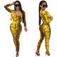2021 High quality women two piece pants set Multicolor leopard print 2 piece jogger set women