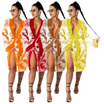 Wholesale Hot Sell Soft Women Sexy Long Silk Robe