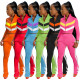 Fall 2021 Women Clothes Zip Top Sports Tracksuits Two Piece Pants Fashion Sweatsuit Outfits Match Set Woman