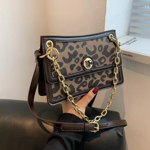Women's Bag 2021 New Fashion Leopard Underarm Popular Small Square Bag Purses and Handbags Crossbody Bags for Women Tote Bags