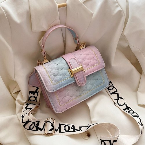 Net Celebrity Wide Shoulder Strap Bag Female 2020 New Trendy Korean Version of The Wild One-shoulder Messenger Fashion Handbag