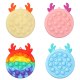 Mini Rainbow Push Bubble Popet Coin Purse Christmas Elk Caartoon Dimple Silicone Stress Reliever Toy Christmas Gifts Fidget Bag