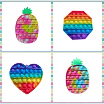 Rainbow Bubble Pops Fidget Kids Toy Sensory Autisim Special Need Its Anti-stress Stress Relief Squishy Fidget Toy Random Color