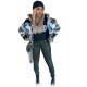 Streetwear Thick Warm Print Down Coats for Women New Winter Full Sleeve Turn Down Collar Parka Casual Bubble Puffer Outerwears