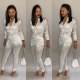 S-4XL Gilding Women Jumpsuit Christmas Zipper Turtleneck Long Sleeve Fashion Casual Romper Club Party Overalls Jumper