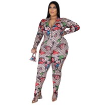 Fall Clothes for Women Sexy Long Sleeve Bodysuit High Waist Butterfly Rompers Womens Jumpsuit Plus Size Wholesale Dropshipping