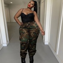 Plus Size Pants for Women Sweatpants XL-5XL Joggers Sweat Pants Loose Casual Camouflage Cargo Trouser Wholesale Dropshipping