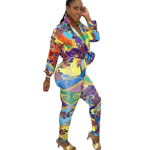 Two Piece Outfits for Women Fall Long Sleeve Shirt Leggings Pants Sets Streetwear Elegant Matching Sets Wholesale Dropshipping
