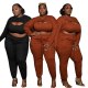 3 Piece Set Women Plus Size 4XL 5XL Women Clothing Long Sleeve Tops + Pants Birthday Casual Tracksuit Fall Winter Clothes