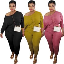 Winter Outfits Long Sleeve Top and Pants Sexy Two Piece Outfits for Women Leggings Plus Size 2 Piece Set Wholesale Dropshipping