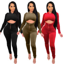 Velvet Two Pieces Pant Set Slim Fit Full Sleeve 2 Pieces Clothes Tops And Long Pant Set Tracksuits