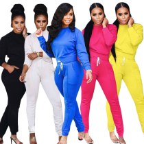 2021  fall clothes long sleeve pullover pants 2 piece set women outfits tracksuit for female