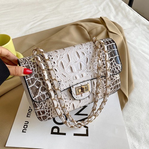 Luxury Serpentine pattern leather Crossbody Bag for women 2021 fashion sac a main female shoulder bag female handbags and purses