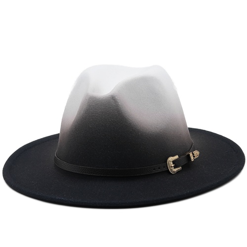 New Women Men Wool Vintage Gangster Trilby Felt Fedora Hat With Wide Brim Gentleman Elegant Lady Winter Autumn Jazz Caps