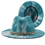 fedora hats black khaki Wide Brim Men Women hat Jazz caps Church felted chain belt cowboy Vintage luxury winter women hats new