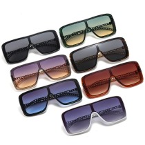 2021 New Fashion Square Sunglasses Women Men Goggle Shield PC Gradients Lens Alloy Metal Frame Brand Designer Luxury UV400